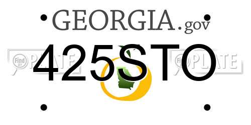 425STO Georgia License Plate