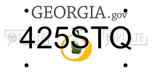 425STQ Georgia License Plate