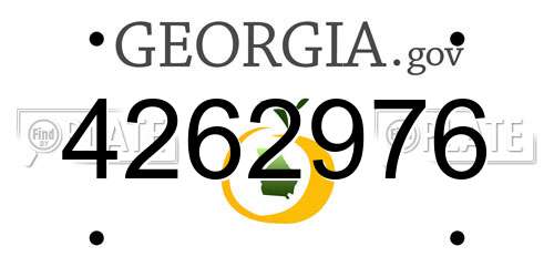 4262976 Georgia License Plate