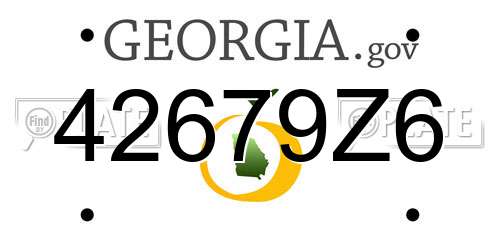 42679Z6 Georgia License Plate