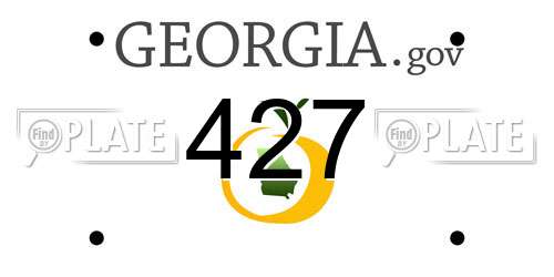 427 Georgia License Plate