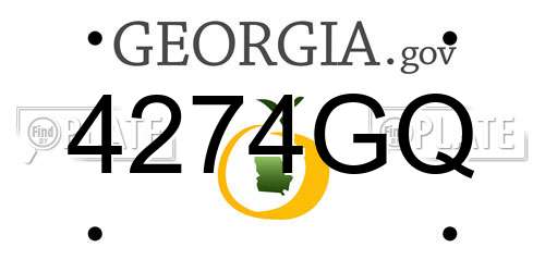 4274GQ Georgia License Plate