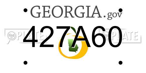 427A60 Georgia License Plate