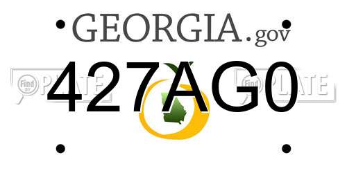 427AG0 Georgia License Plate