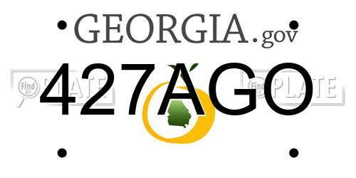 427AGO Georgia License Plate