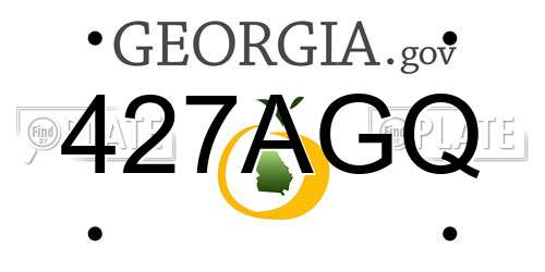 427AGQ Georgia License Plate