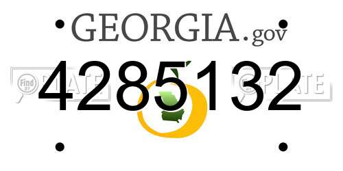 4285132 Georgia License Plate