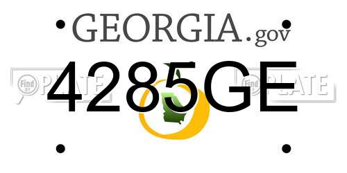 4285GE Georgia License Plate