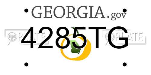 4285TG Georgia License Plate