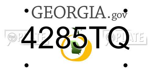4285TQ Georgia License Plate