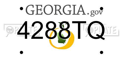 4288TQ Georgia License Plate