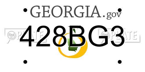 428BG3 Georgia License Plate