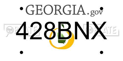 428BNX Georgia License Plate