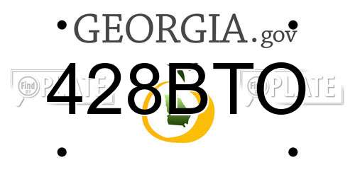 428BTO Georgia License Plate