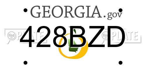 428BZD Georgia License Plate