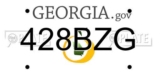 428BZG Georgia License Plate