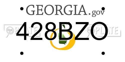 428BZO Georgia License Plate