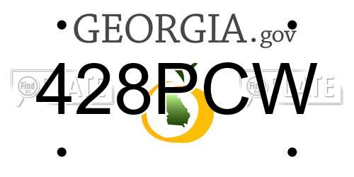 428PCW Georgia License Plate