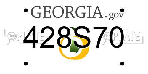 428S70 Georgia License Plate