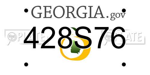 428S76 Georgia License Plate
