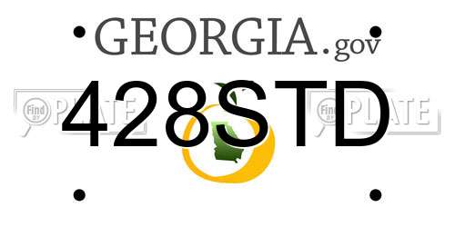 428STD Georgia License Plate