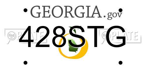 428STG Georgia License Plate