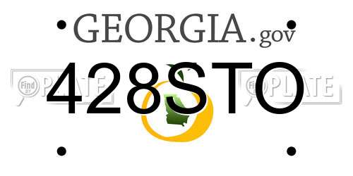 428STO Georgia License Plate