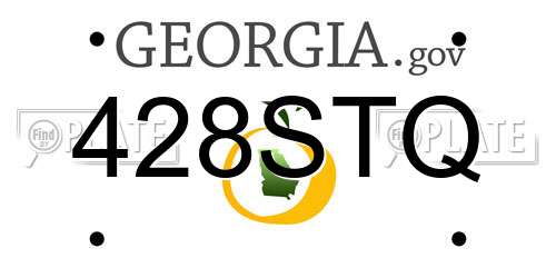 428STQ Georgia License Plate