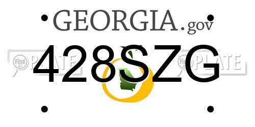 428SZG Georgia License Plate