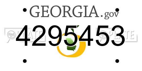 4295453 Georgia License Plate