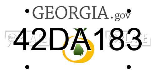 42DA183 Georgia License Plate