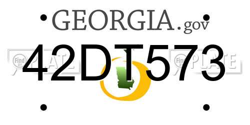42DT573 Georgia License Plate