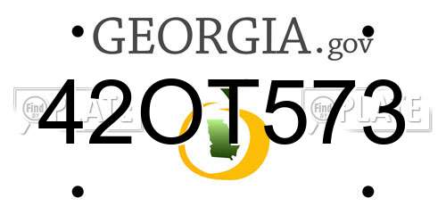 42OT573 Georgia License Plate