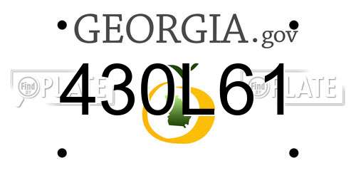 430L61 Georgia License Plate
