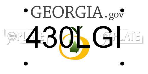 430LGI Georgia License Plate