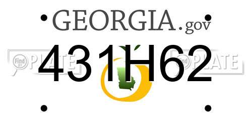 431H62 Georgia License Plate