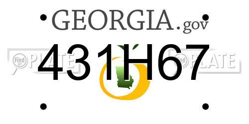 431H67 Georgia License Plate