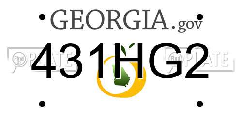 431HG2 Georgia License Plate