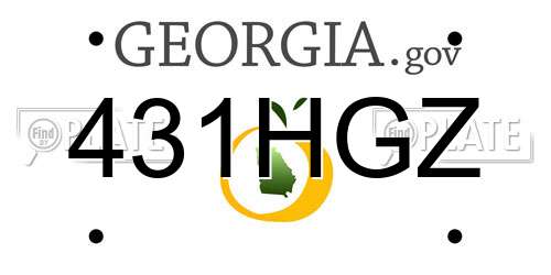 431HGZ Georgia License Plate