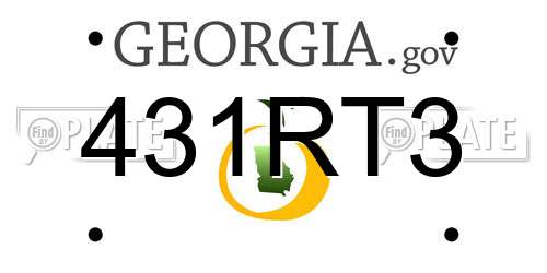 431RT3 Georgia License Plate