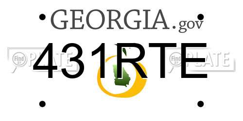 431RTE Georgia License Plate