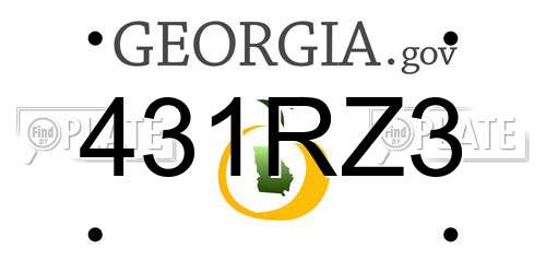 431RZ3 Georgia License Plate
