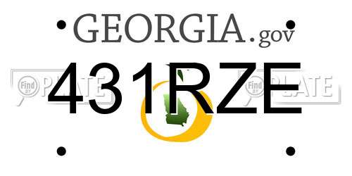 431RZE Georgia License Plate