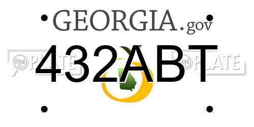 432ABT Georgia License Plate