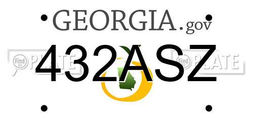 432ASZ Georgia License Plate
