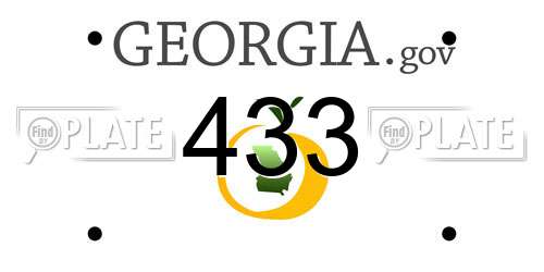 433 Georgia License Plate