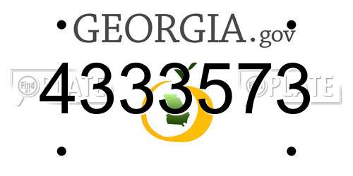 4333573 Georgia License Plate
