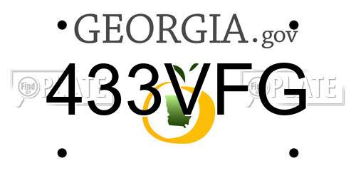 433VFG Georgia License Plate