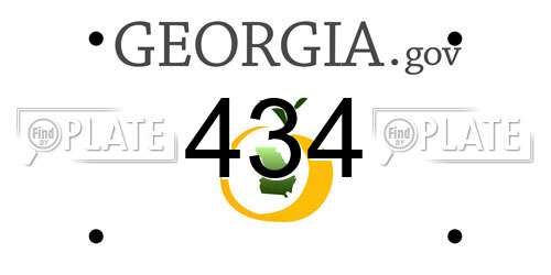434 Georgia License Plate