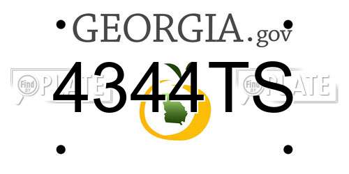 4344TS Georgia License Plate